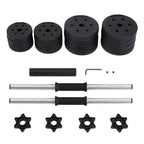 HALKERSET - Adjustable Dumbbells - 20 kg / 30 kg - plastic with steel tube
