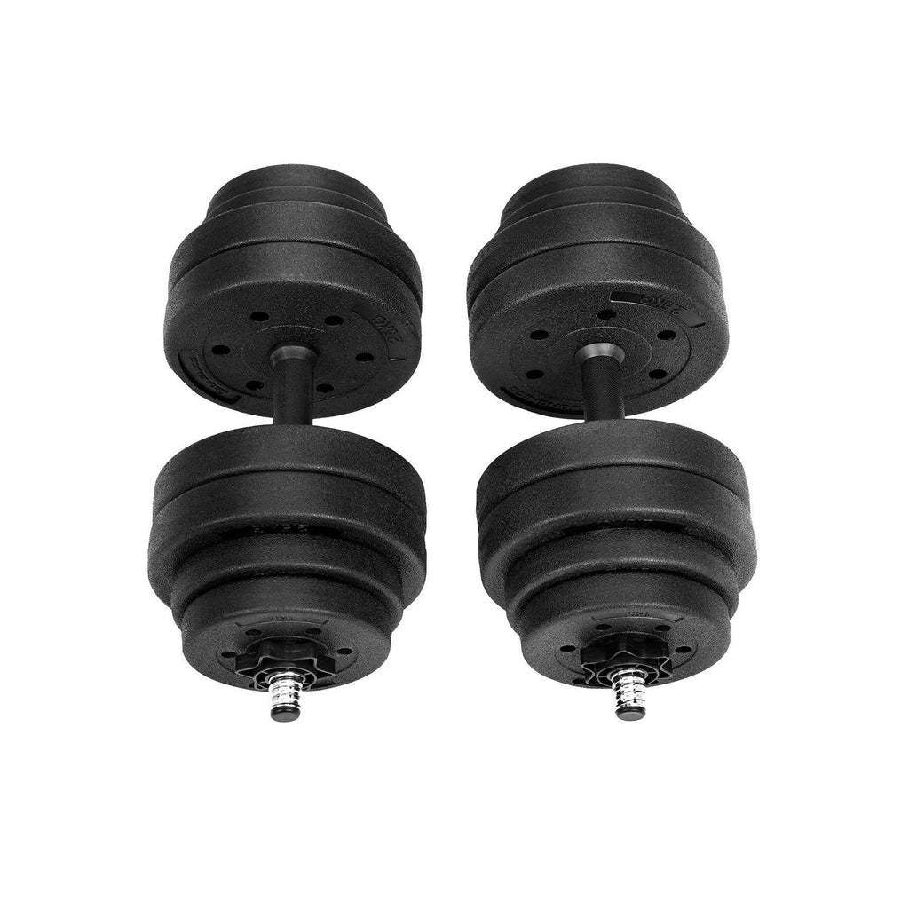 HALKERS - Dumbbell set - 2 x 15 kg - Total 30 kg - Black