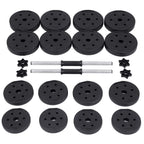 HALKERS - Dumbbell set - 2 x 15 kg - Total 30 kg - Black