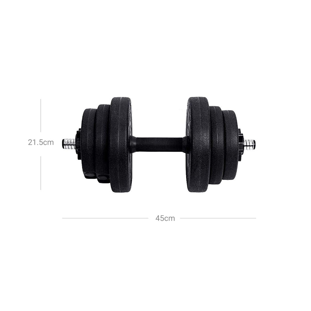 HALKERS - Dumbbell set - 2 x 15 kg - Total 30 kg - Black