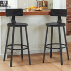 Bar stools - Set of 2 - Industrial Design - Ebony - Black