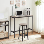 Bar stools - Set of 2 - Bar chairs - Height 65 cm - Round - With steel frame