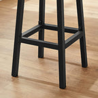 Bar stools - Set of 2 - Bar chairs - Height 65 cm - Round - With steel frame
