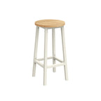Bar stools - Set of 2 - Ebony Black - Oak Beige - White