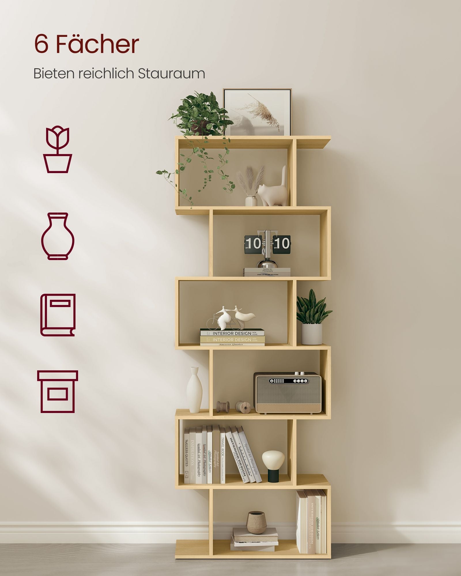 Bookcase with 6 layers to exhibit