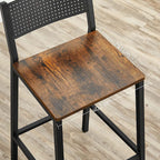 Bar stools - Set of 2 - Kitchen chairs - Vintage Brown