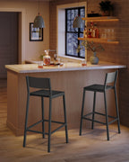 Bar stools-Industrial Design-Set of 2-Anthracite black