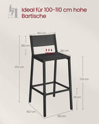 Bar stools-Industrial Design-Set of 2-Anthracite black