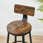 Bar stools - Set of 2 - Industrial Design - Vintage Brown / Black