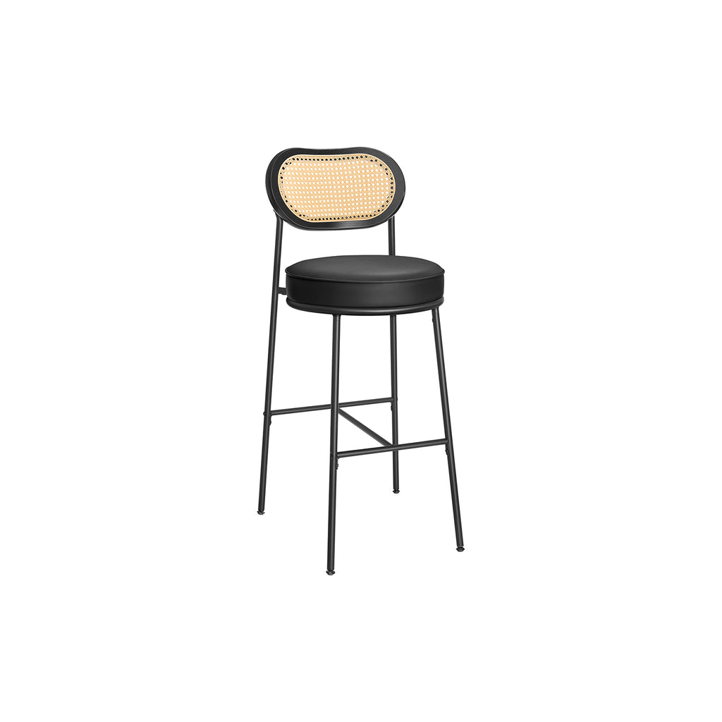 Bar stools set of 2 - high stools - Bent backrest - Breakfast bar