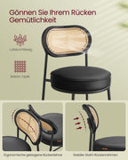 Bar stools set of 2 - high stools - Bent backrest - Breakfast bar
