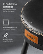 Bar stool set of 2 65 cm high ink -black