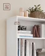 Bookcase - 4 levels - Adjustable shelves - White