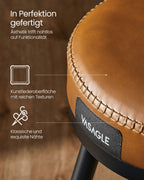 Bar stool set of 2 76 cm high caramel brown