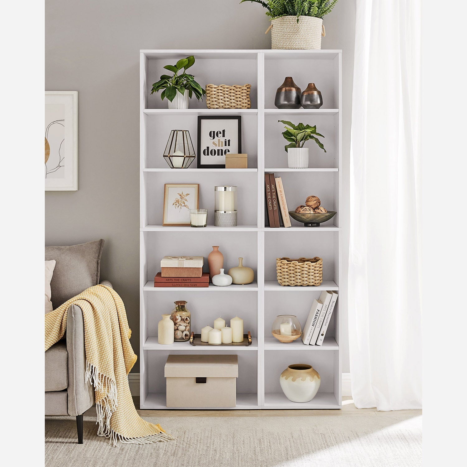 Bookcase - Living Room Cabinet - Bedroom Cabinet - Storage Cabinet - White