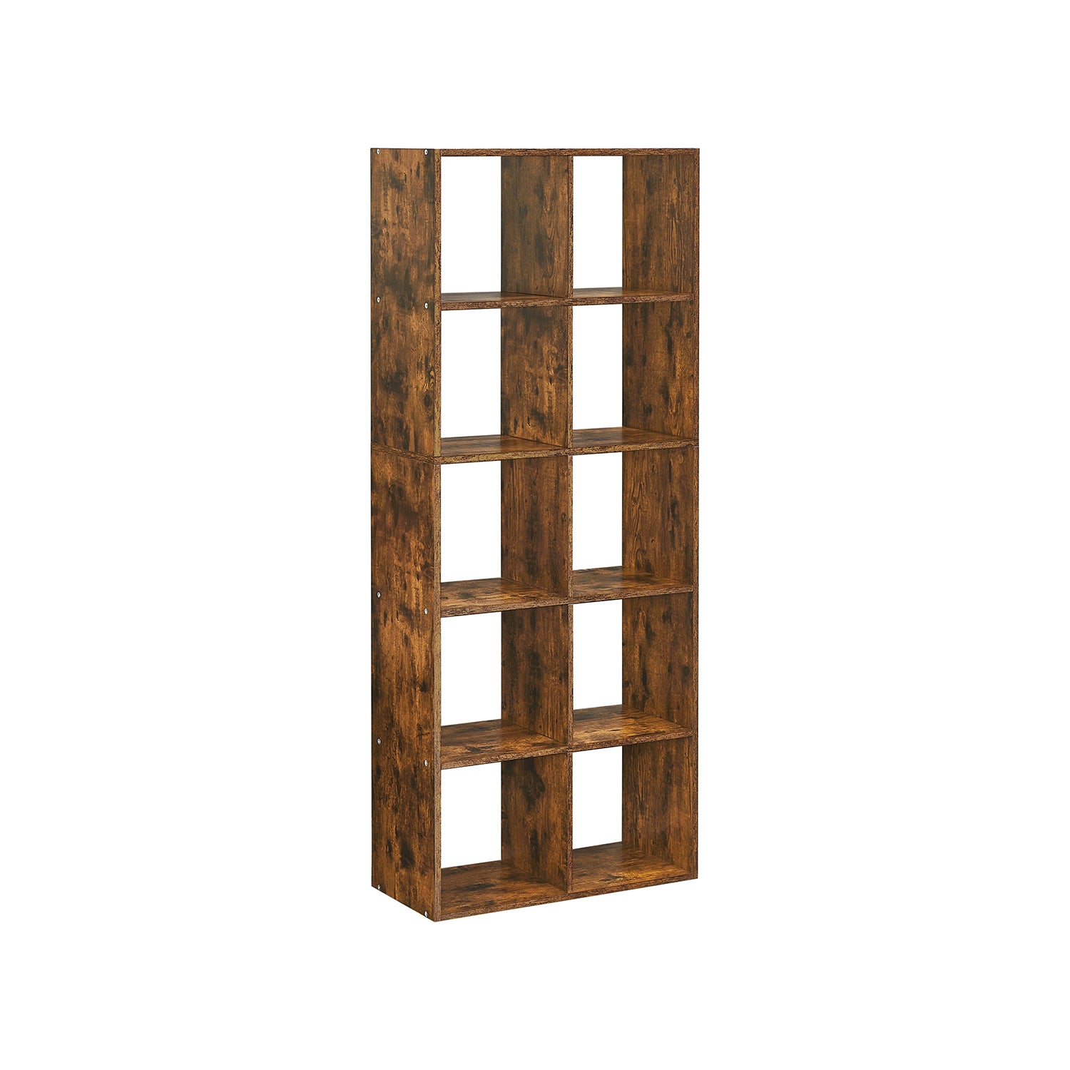 Bookcase - with 10 compartments - Vintage Brown