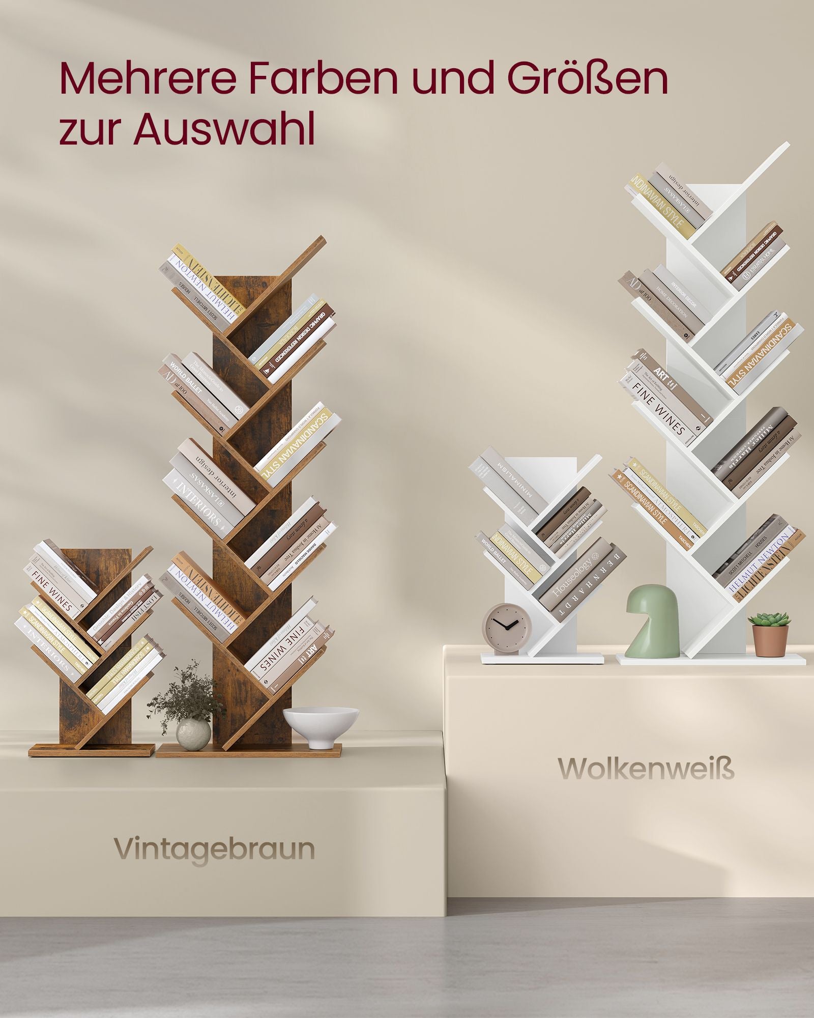 Bookcase - Tree form - Space -saving - Wolkwit