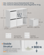 Bookcase with 6 compartments 27 x 83 x 61.6 cm Snow White