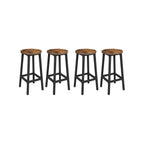 Bar stools - Set of 4 - Industrial Design - Brown / Black