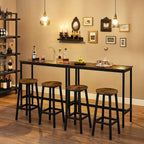 Bar stools - Set of 4 - Industrial Design - Brown / Black