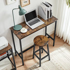 Bar stools - Set of 4 - Industrial Design - Brown / Black