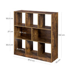 Bookcase - Kubus board - Storage cupboard with open compartments - Vintage Brown