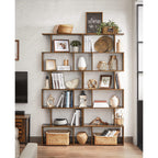 Bookcase - Detached - 6 levels - Presentation cabinet - Brown