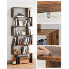 Bookcase - Detached - 6 levels - Presentation cabinet - Brown