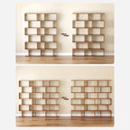 Bookcase - Detached - 6 levels - Presentation cabinet - Brown