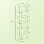 Bookcase with 6 levels, detached plank, office board for presentation