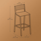 Bar stools set of 2, bar chairs, kitchen chairs