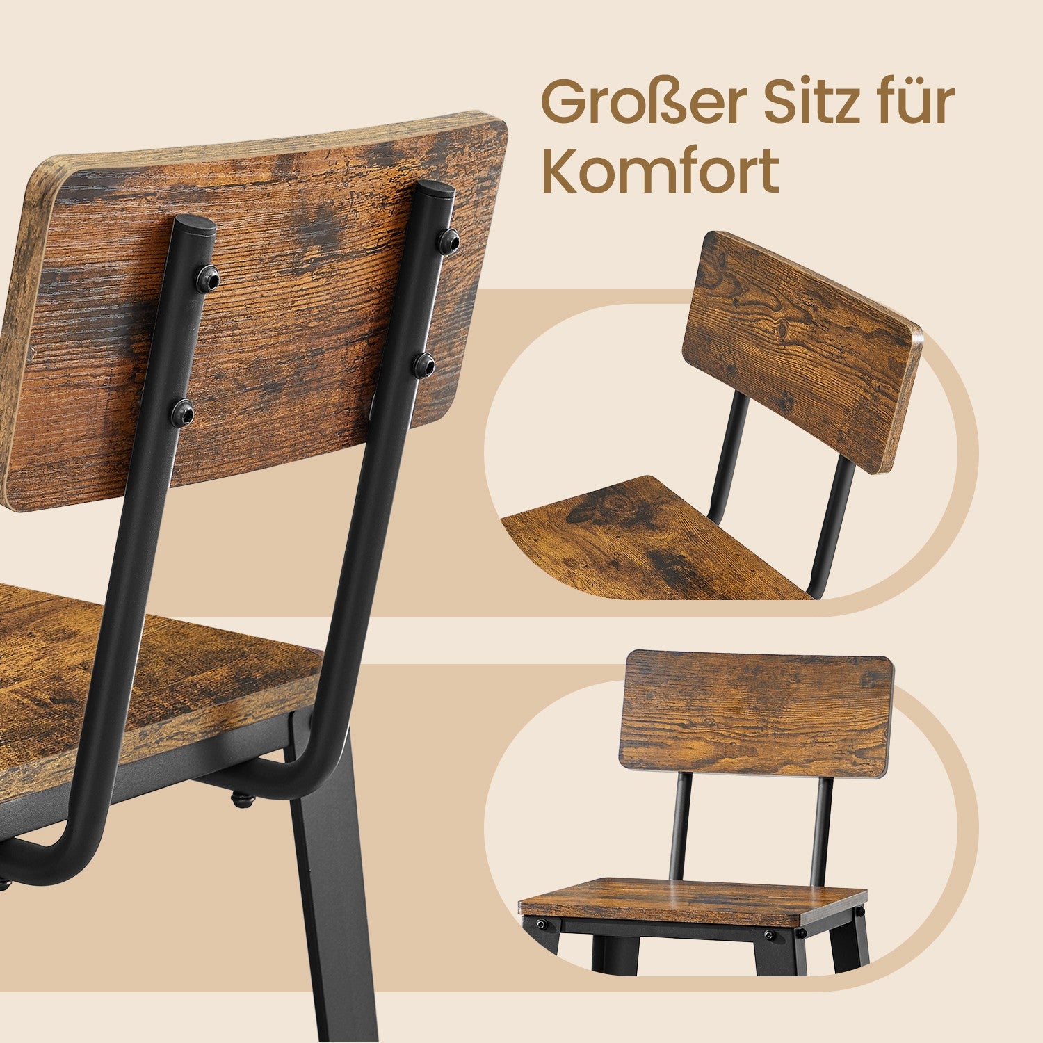 Bar stools - Set of 2 - with backrest