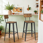 Bar stools - Set of 2 - with backrest