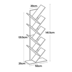 Bookcase - 9 levels in tree shape, space -saving corner board