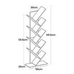 Bookcase - 9 levels in tree shape, space -saving corner board