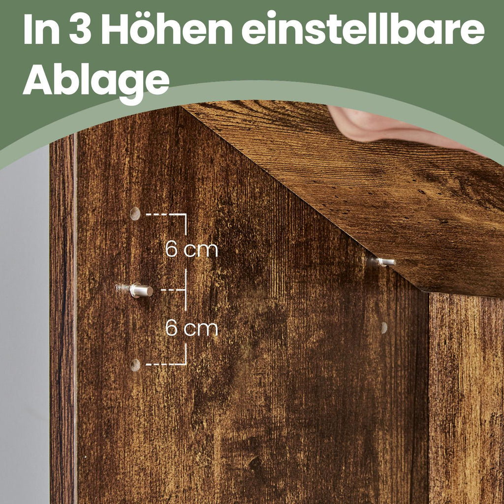6-layer bookcase in Scandinavian style, standing shelf for living room