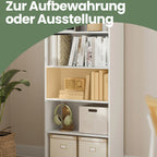 6-layer bookcase in Scandinavian style, standing shelf for living room