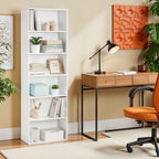 6-layer bookcase in Scandinavian style, standing shelf for living room
