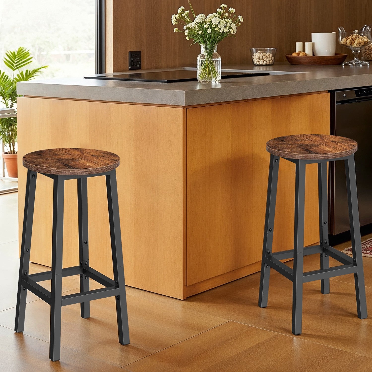 Bar stool - with steel frame