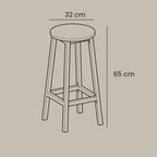 Bar stool - with steel frame
