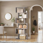 Bookcase with 6 levels, detached plank, office board for presentation
