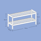 2-layer shoe rack bamboo shoe rack shoe organizer