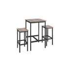 Bar table-with 2 chairs-kitchen-greige spotted-ink black