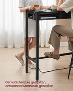 Bar table with charging station and drawer in Ebony Black