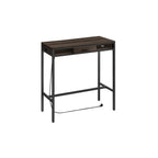 Bar table with charging station and drawer 40 x 99.8 x 104.6 cm