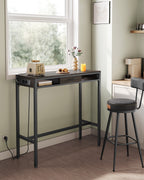 Bar table with charging station and drawer 40 x 99.8 x 104.6 cm