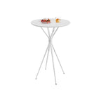 Bar table with metal frame 60 x 60 x 105 cm Wolkwit-Mat White