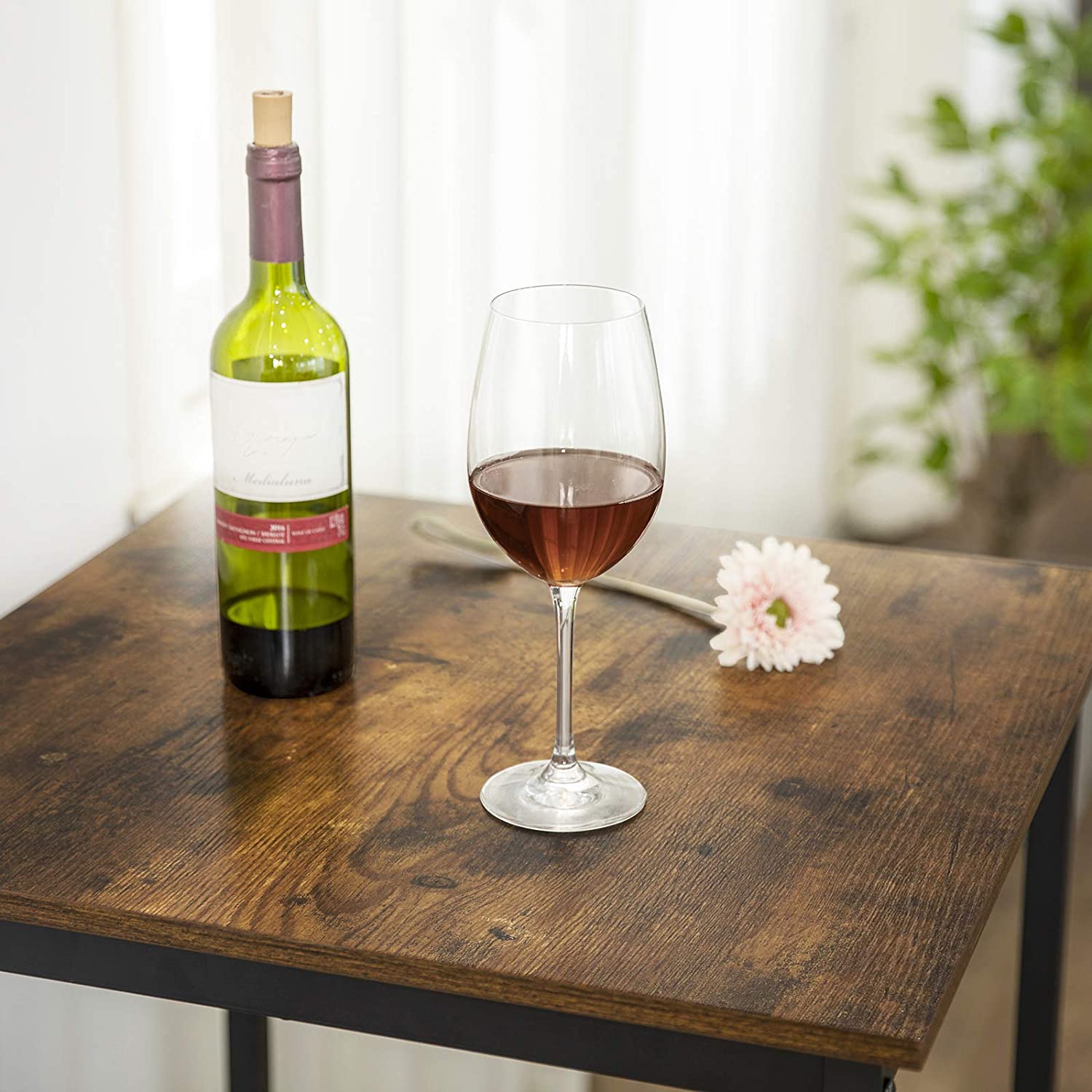 Bar table - High kitchen table - 60 x 60 x 92 cm - Steel frame