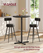 Bar table - Round - 60 x 60 x 104.5 cm - Ebony black