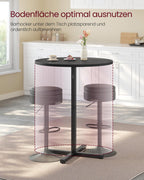 Bar table - Round - 60 x 60 x 104.5 cm - Ebony black